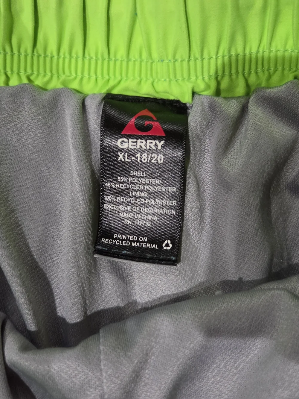 Gerry Weber Teen Teal & Lime Striped Athletic Shorts Size Youth XL
